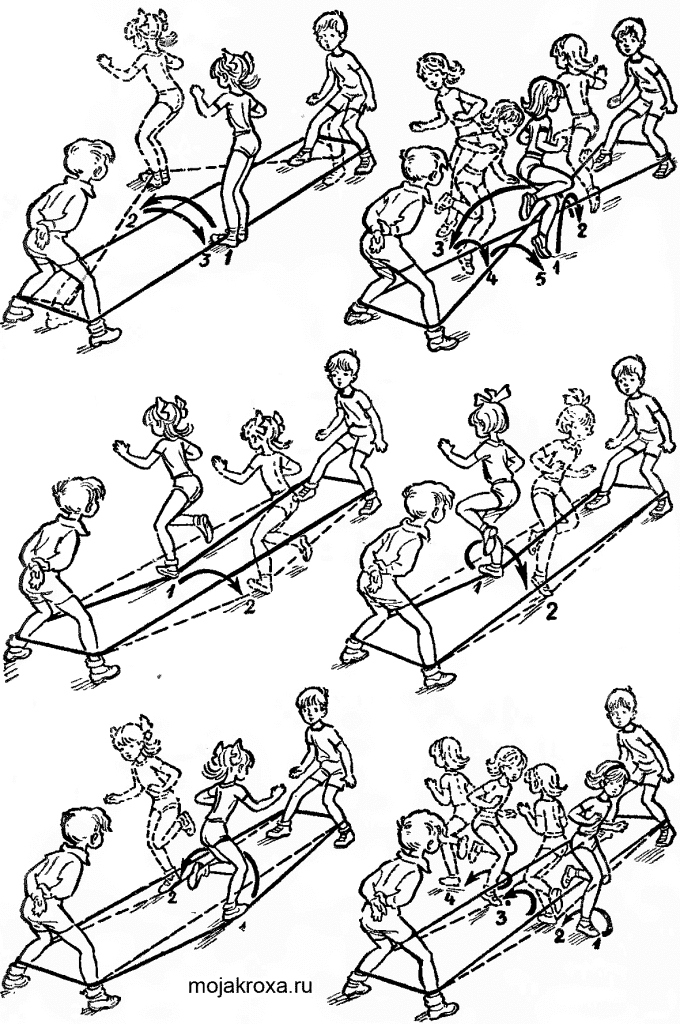 Видео как прыгать в резиночку схема