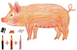 как нарисовать свинью 