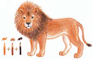 рисуем льва