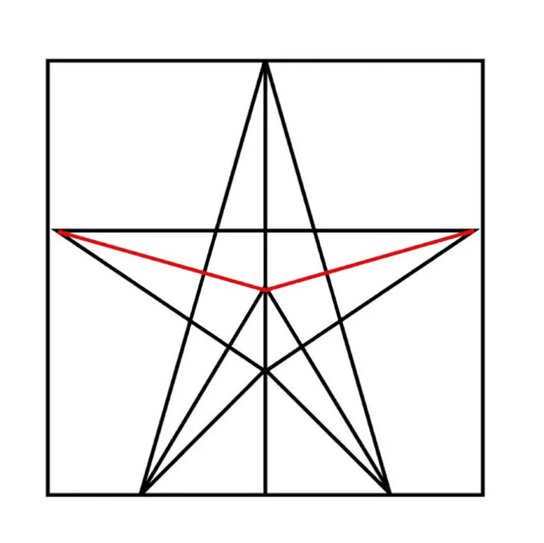 Как нарисовать ровно звезду на картоне