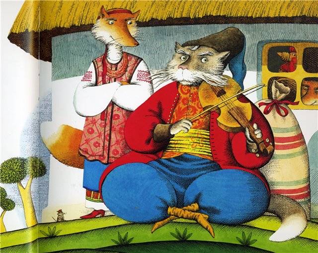 Народная сказка Кот с петушком и лисичка