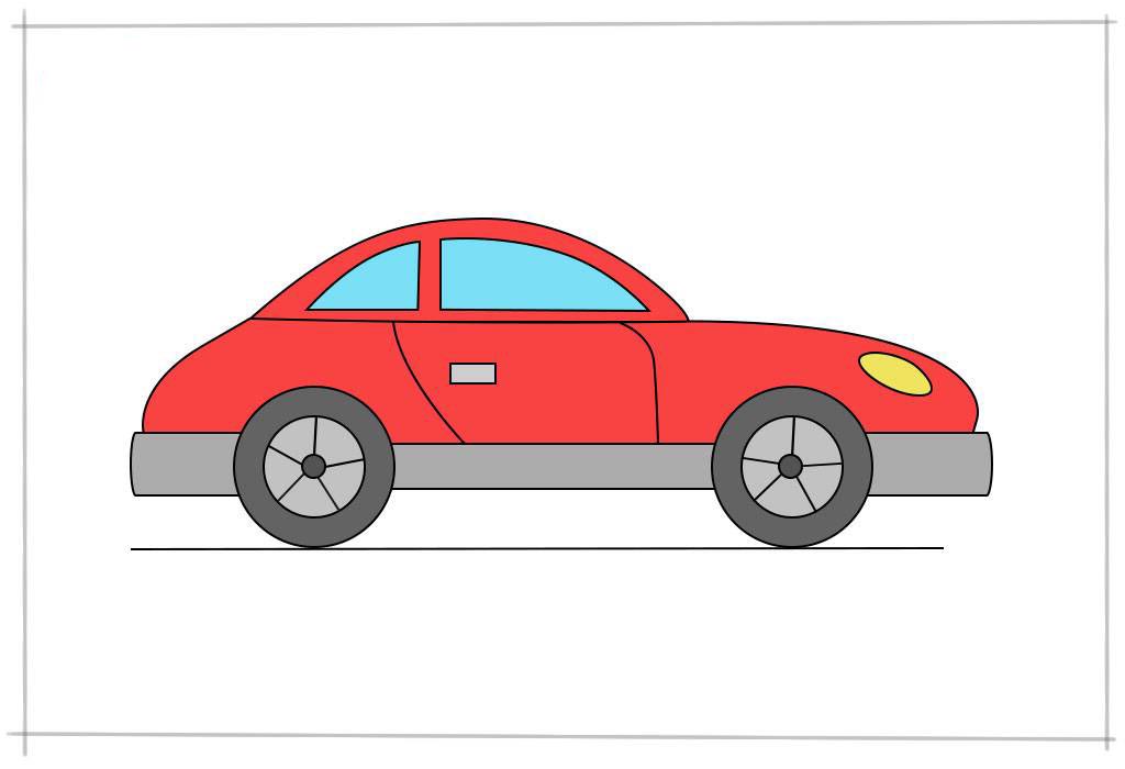 Как нарисовать легковой автомобиль
