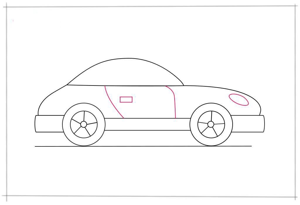 как нарисовать гоночный автомобиль