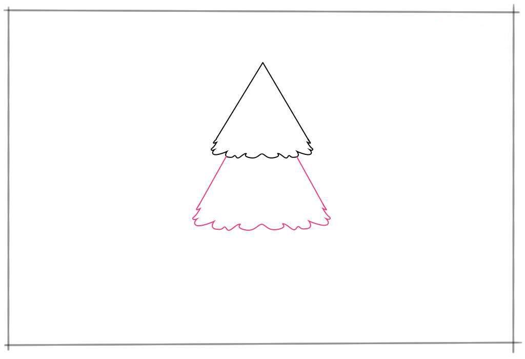 Как нарисовать новогоднюю елку