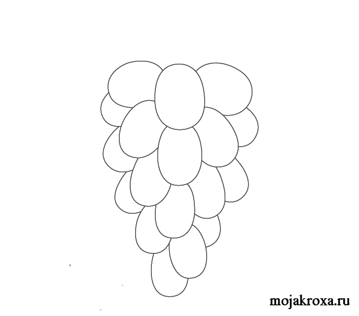 как легко нарисовать виноград