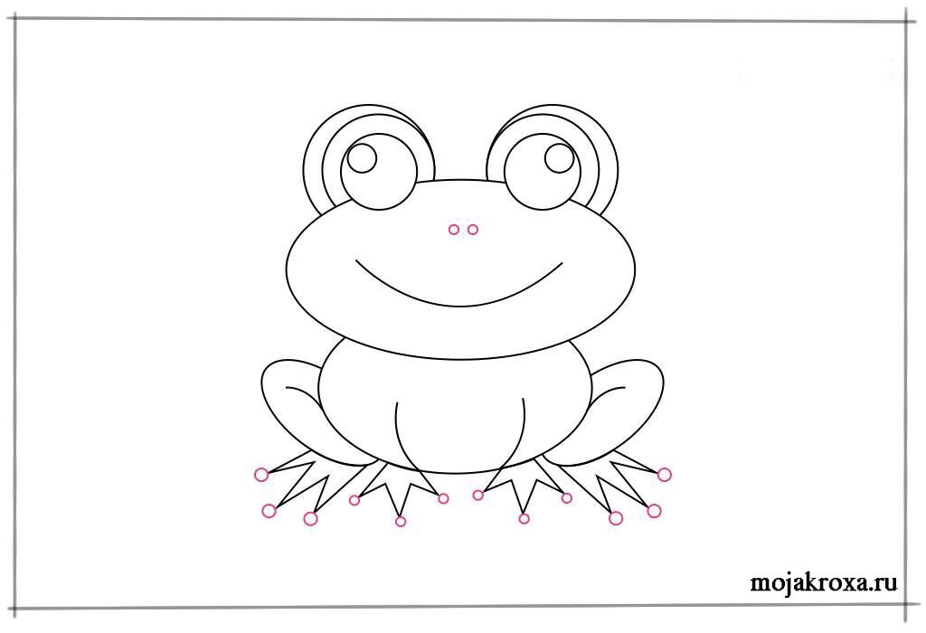 как нарисовать красивую лягушку