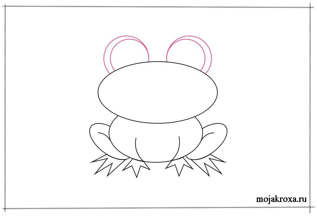 нарисовать рисунок лягушку