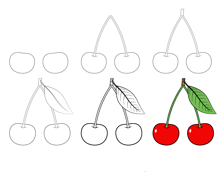 Рисунок вишни 3 класс