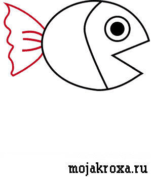 как поэтапно нарисовать рыбу