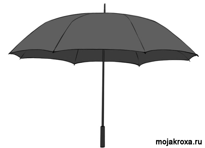 Как нарисовать зонтик