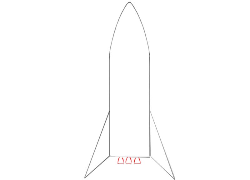 как нарисовать ракету для детей