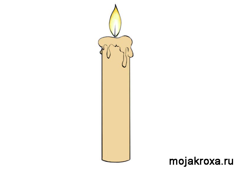 как нарисовать свечу