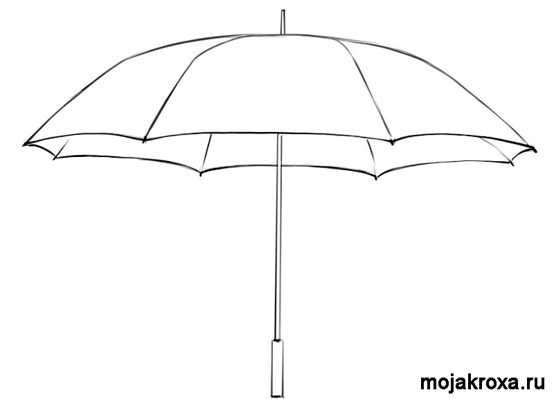 нарисовать рисунок зонтик